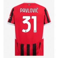 AC Milan Strahinja Pavlovic #31 Domáci futbalový dres 2024-25 Krátky Rukáv